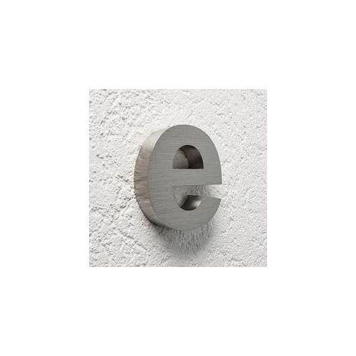 3D Hausnummer e Edelstahl V2A unbeleuchtet Arial