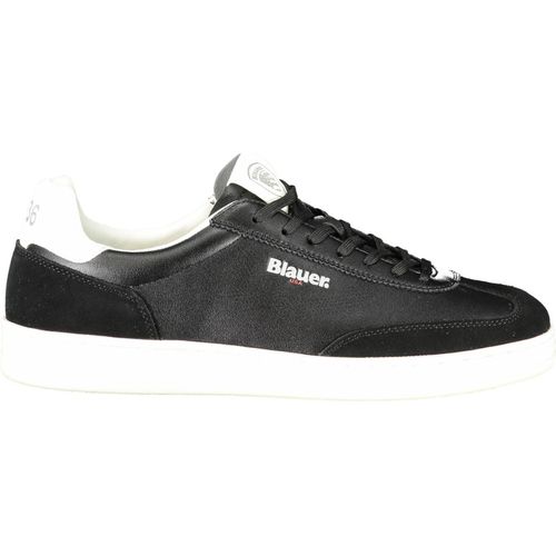 Schwarzer Herren-Sportschuh mit weißen Details und herausnehmbarem Fußbett
