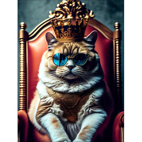 Glasbild THE CAT IS KING