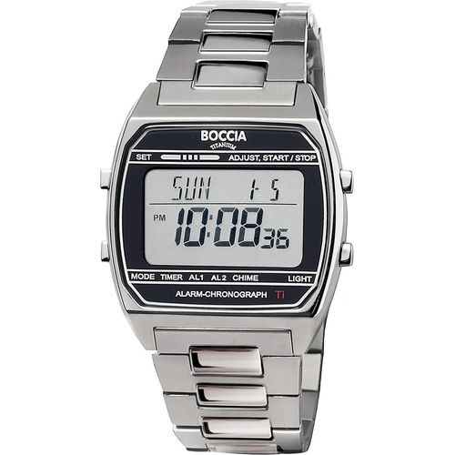 Boccia 3738-05 Digital Armband-Uhr Titan Grau