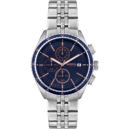Chronograph Trendy Breil Versilbert/Stahl Kollektion Net - mann