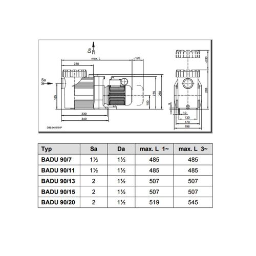 Speck Poolpumpe BADU Prime 7 | 230 V | 0,30 kW