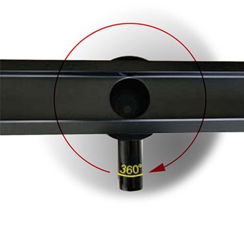 Edelstahl-Duschrinne FlexGTB02 - Ablaufblende mit Teflon-Beschichtung - Schwarz, Länge Duschrinne:1000mm