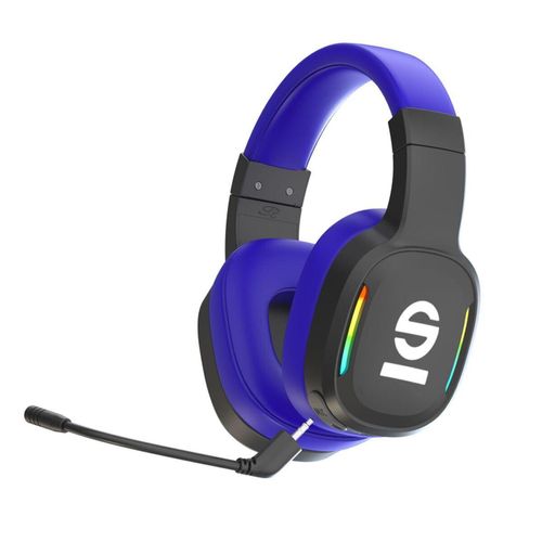 Sparco SPWHEADPHONEPRO Kopfhörer & Headset Kabellos Kopfband Gaming USB Typ-C Schwarz, Blau
