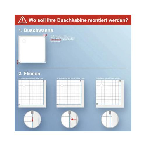 Schiebetür inkl. Seitenwand Schulte Alexa Style 2.0 120x80 cm Klarglas Profilfarbe alpinweiß