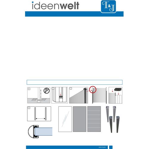 T&J RUDE -Serie Systemglas Satinato Streifen