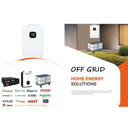 10kW SRNE SPI-10K-SP Wechselrichter (Off-Grid) mit Optionalen Kamada 5kWh LiFePo4 Speicher Rack