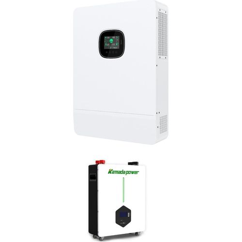 10kW SRNE SPI-10K-SP Wechselrichter (Off-Grid) mit Optionalen Kamada 10kWh LiFePo4 Speicher Wandmontage