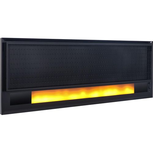 Infrarot Heizpaneel - Schwarz - 1700W und LED-Flammeneffekt