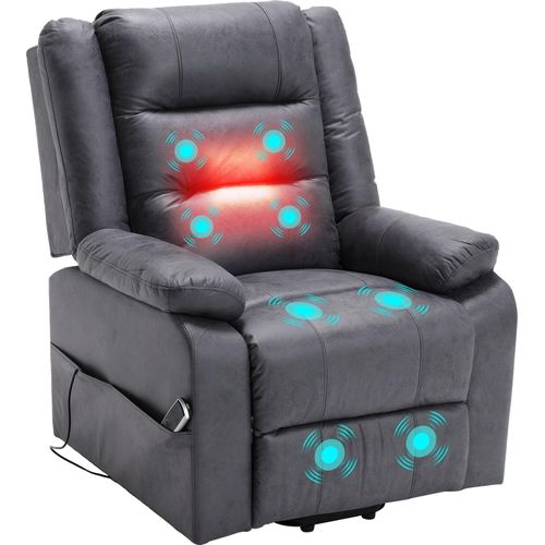 Elektrischer Relax- & Fernsehsessel mit Aufstehhilfe, Massage & Wärme, Liegefunktion