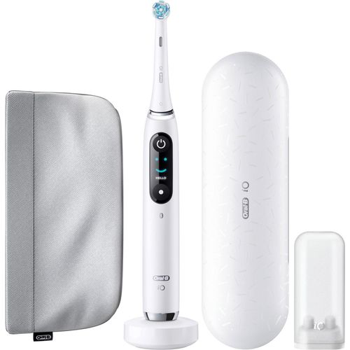Oral-B iO Series 9 White Alabaster Luxe Edition, Elektrische Zahnbürste, Weiß
