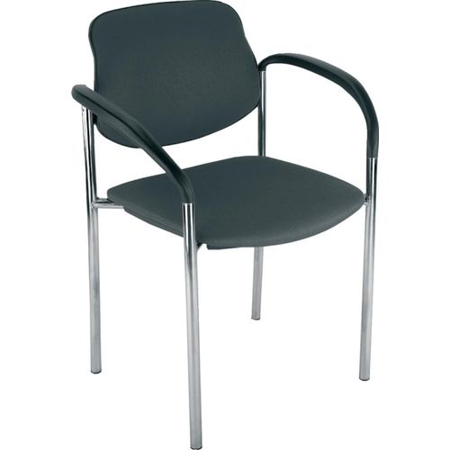 Bes.-Stuhl STYL m.Arml. chrom/anthrazit