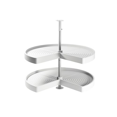 Emuca Shelvo 3/4 Spiel Mit Drehenden Tabletts Durchsichtig Durchsichtig One Size