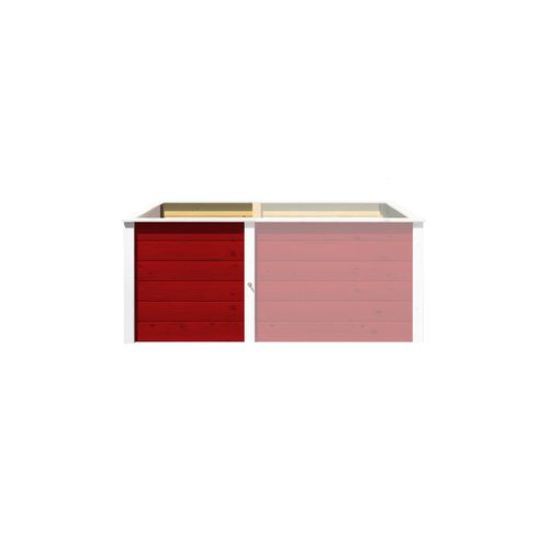 weka Ergänzungssatz Hochbeet Modular aus Holz, 67 cm, rot