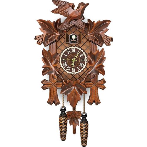 Wanduhr Kuckuckswecker Nordic Vintage Hängeuhr Holz Wohnzimmeruhr