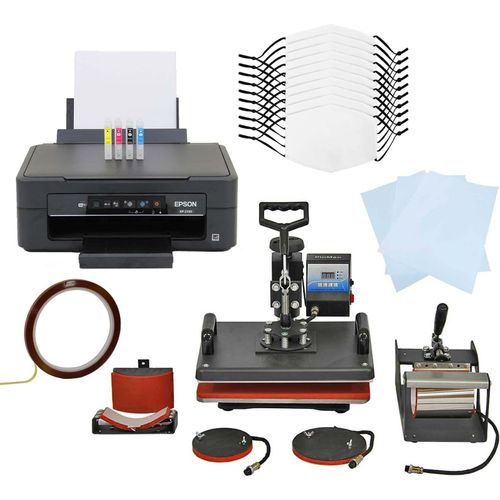 10 Gesichtsmasken für den Sublimationsdruck, 5-in-1 Hitzepresse & Epson Drucker