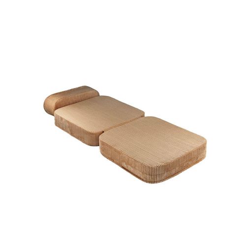 Wigiwama Flipp Chair / Kindersessel / Klappsessel / Gästebett, Farbe:Toffee