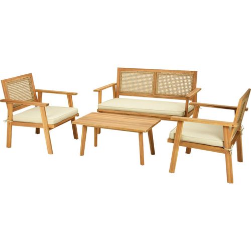 Gartenmöbelset für 4 Personen, Akazienholz