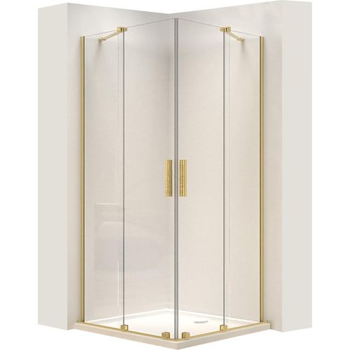 Rea Duschkabine Montana 80X100 Brush Gold