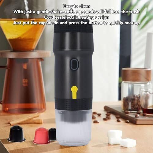 Fockety Electric Espresso-Maschine, 3-in-1, 20 bar Druck, tragbare automatische Kapsel Kaffee Kleine Reisemaschine Camping Maschine, Wohnmobil, Wander