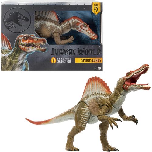 Mattel Jurassic World Hammond Collection Actionfigur, Jurassic Park 3 Spinosaurus, extragroßes Karnivor-Dinosaurierspielzeug, bewegliche Zunge