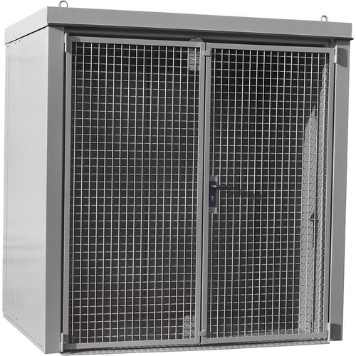 eurokraft pro Gasflaschencontainer, feuerbeständig, für 35 Flaschen mit Ø 230 mm, grau Image