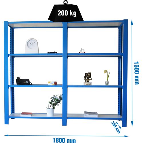 Paket mit Metallregalen ohne Parafuses PACK OFFICLICK 4/300 MADEIRA I+A BLAU/WEISS