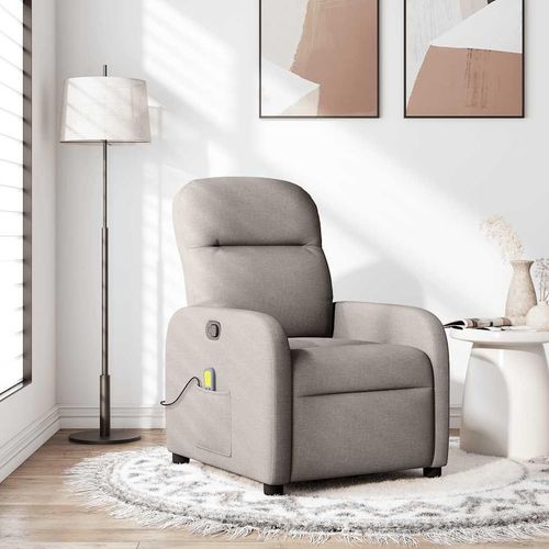 Massagesessel Taupe Stoff - Fernseh- & Relaxsessel 4015539