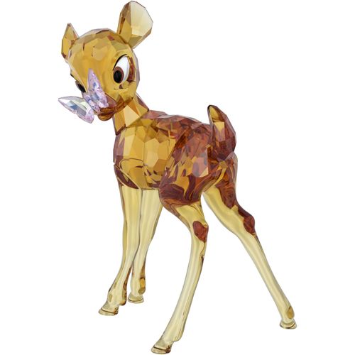 Dekofigur SWAROVSKI "Kristallfigur Sammelfigur Disney Classics Bambi", braun (braun, lila), Dekofiguren, B/H/T: 6,9cm x 7,9cm x 10,6cm, Swarovski Kristall, Swarovski Kristall, B:6,9cm H:7,9cm T:10,6cm