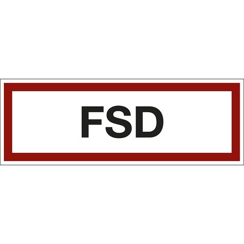 Brandschutzkennzeichen für die Feuerwehr, FSD, VE 10 Stk, Folie, LxH 297 x 105 mm kaiserkraft