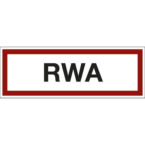 Brandschutzkennzeichen für die Feuerwehr, RWA, VE 10 Stk, Folie, LxH 297 x 105 mm kaiserkraft