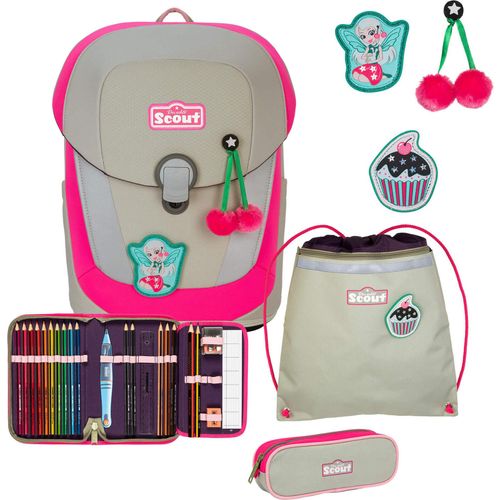 Scout Schulranzen Basic Sunny II Set 4-teilig Pink Cherry beige