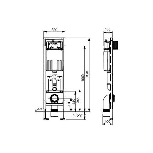 TECE 9300600 TECEprofil WC-Modul mit Compact