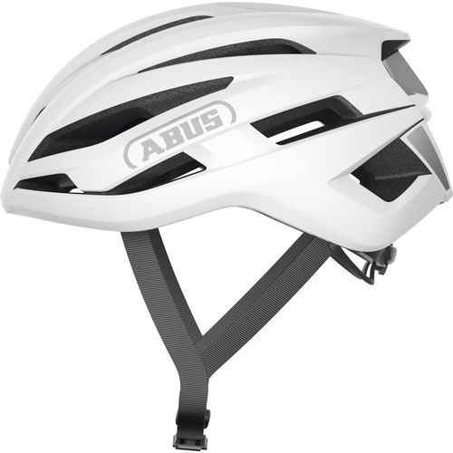 ABUS Rennradhelm StormChaser ACE - leichter Fahrradhelm für Radrennen, Gravelbike-Touren und Cyclocross - für Damen und Herren - Weiß, Größe M (54-58 cm)
