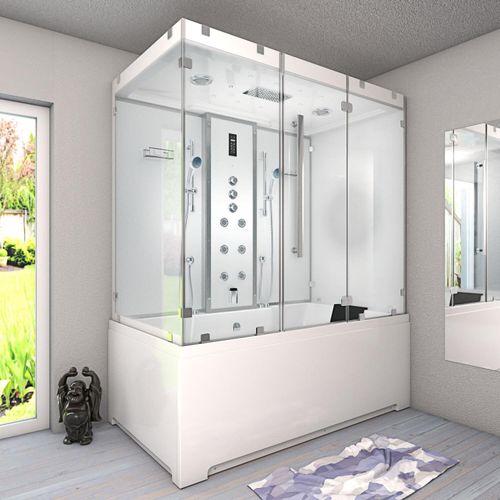 Kombination Badewanne Dusche K80-WS-TH-C-EA Duschtempel 180x100 cm OHNE Zusatzoption