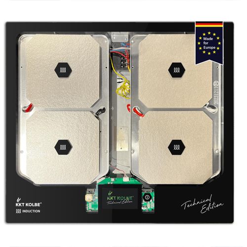 Induktionskochfeld 60 cm / TFT-Touchdisplay / Autark / 7,2 kW / 4 Zonen / 2 Flexzonen / 9 Stufen / Rahmenlos / Schnellaufheizung / BBQ-Funktion / IND5905EDIT