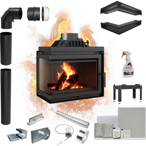 Kamineinsatz Gusseisen KRATKI SIMPLE links 8 kW Ø 200
