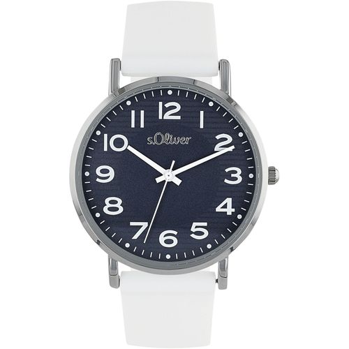 Quarzuhr S.OLIVER, weiß, Armbanduhren, Damen, Armbanduhr, Damenuhr, analog, Silikonarmband