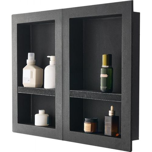 Wandnische Duschnische Duschablage Duschregal 2er Set - Abmessungen 40,6x61x10,2 cm