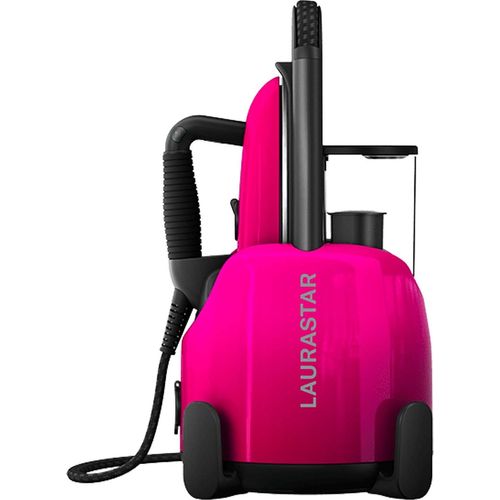 Laurastar Lift Plus Pinky Pop, 3-in-1 Bügelstation, Entknittert, Bügelt & Reinigt, Hygienischer Dampf, Alu-3D Sohle, Vertikales Bügeln