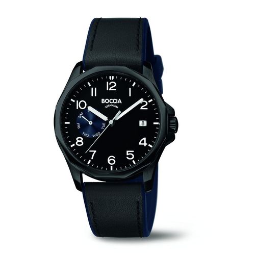 Boccia Herren-Uhr 3644-03 Titan mit Kautschukband