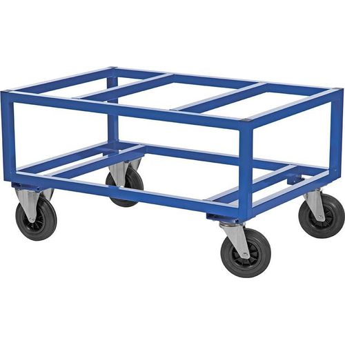 Paletten-Fahrgestell, hoch, 1.200 x 800 x 650 mm, 800 kg - blau