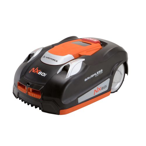 Yard Force NX60i Mähroboter (bis zu 600 m², mit Wi-Fi-Anschluss, App, iRadar-Ultraschallsensor, de Funktion, de Kanten schneiden, de Bedienfeld LCD mit Zifferntastatur), schwarz/orange