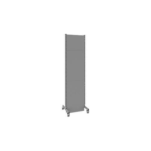Schäfer Shop Select Schallschutz Stellwand, mobil, Grundfeld, mit 2 Füßen & Doppelrollen, B 625 x T 740 x H 2500 mm, staubgrau RAL 7037