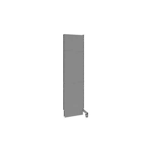 Schäfer Shop Select Schallschutz Stellwand, mobil, Anbaufeld, mit 1 Stütze & 1 Fuß mit Doppelrollen, B 625 x T 740 x H 2500 mm, staubgrau RAL 7037