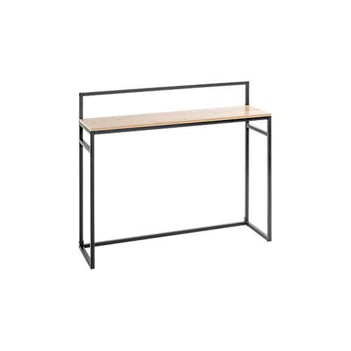 Konsole HAKU, Gesamttragkraft 20 kg, B 1000 x T 300 x H 890 mm, Stahl/Holz, schwarz/helles Eiche-Dekor