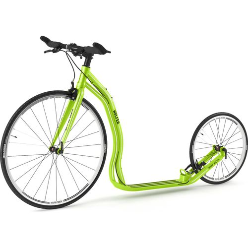 Yedoo Wolfer Sport Alloy Roller Scooter Tretroller - für Erwachsene und Teenager, bis 120 kg, mit Luftreifen 28/20 und verstellbarem Lenker Grün