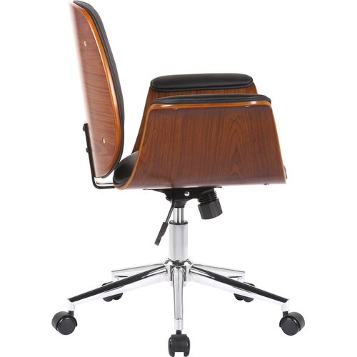 Bürostuhl HLO-CP52 Kunstleder walnuss/schwarz