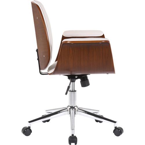 Bürostuhl HLO-CP52 Kunstleder walnuss/weiß