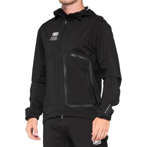 100% Hydromatic Fahrrad Jacke, schwarz, M